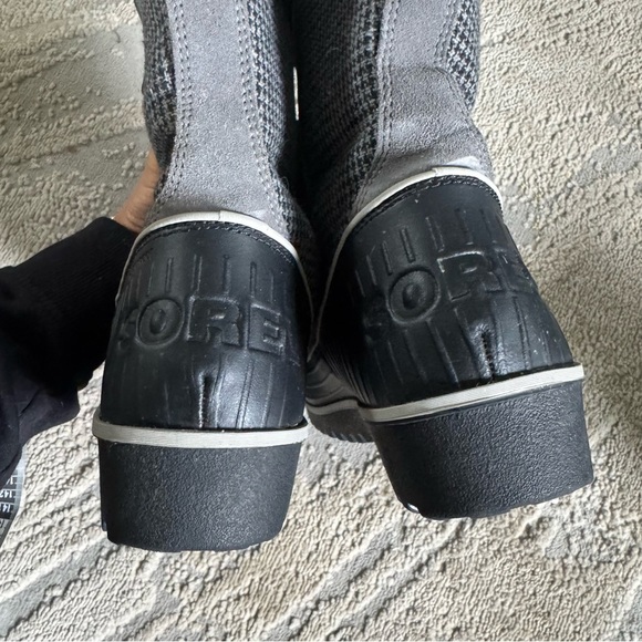 Sorel Tivoli High II Snow Boots black gray checkered print lace up waterproof 8 - Picture 5 of 11